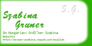 szabina gruner business card